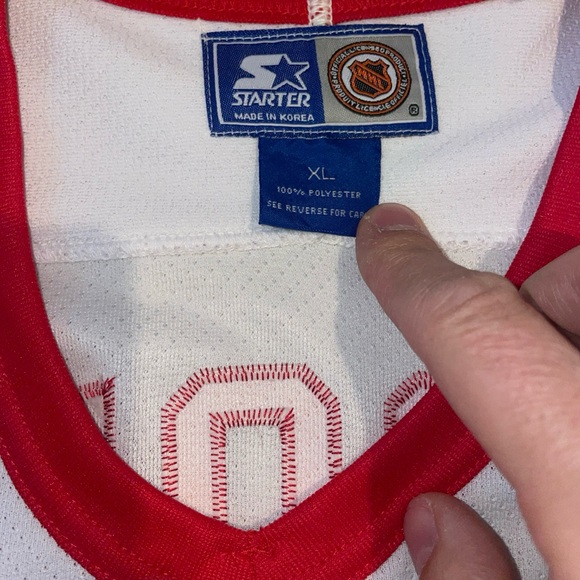 Sergei Fedorov starter Detroit Red Wings Jersey Mens Xl White Sewn 90s Clean nhl - Picture 7 of 8